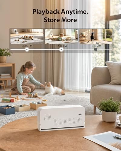 Image of 2K Clock Camera, 5G&2.4G WiFi Indoor Security Camera, Color Night Vision, Motion Detection with Alerts & Siren, 5200mAh Battery, Micro SD /Cloud Storage, Night Light