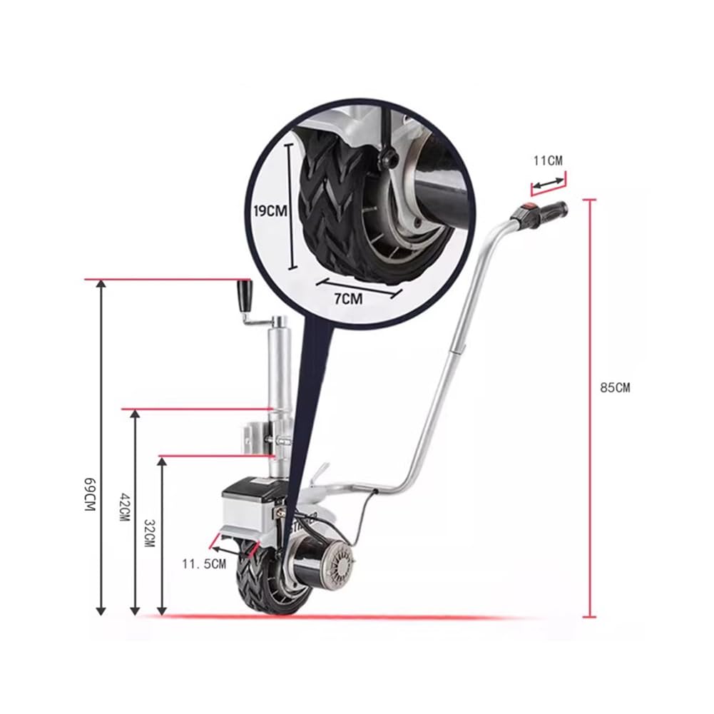 350W 12V wózek z przyczepą, 7 m/min Heavy Duty Marine obrotowy podnośnik do przyczepy Power Mover do łodzi, mobilnego domu i minivana
