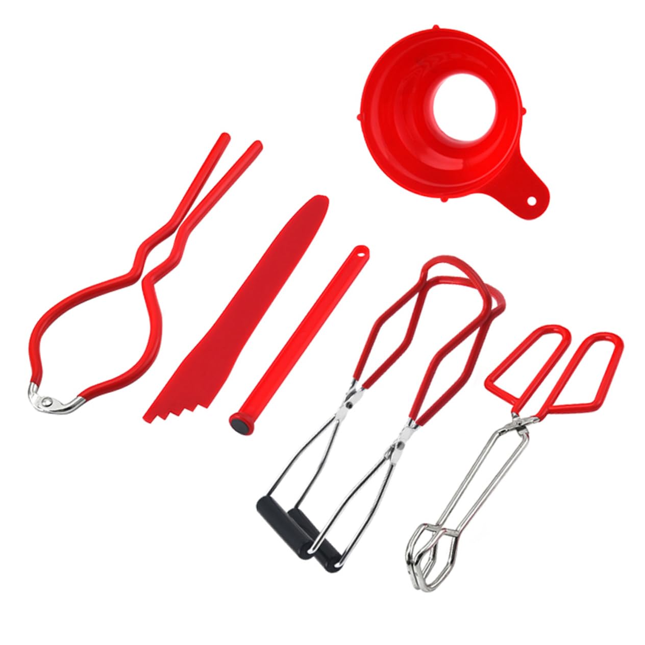 Cabilock 1 Jeu pinces à conserves outils confiture pouvez ouvre-bouteille nécessité pot Acier inoxydable rouge