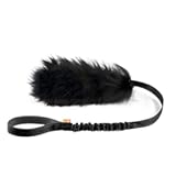 HOWGO Dog Rope Toy,Dog Bungee Chaser Toy 100% Sheepskin,Sheep Smell Tug Toy for All Breeds (Black, Long Without Ball)