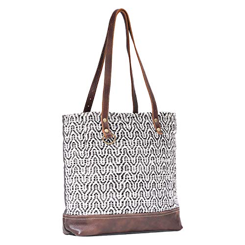 Bolso tote Myra Bag Blissy reciclado lienzo y cuero miniatura 2