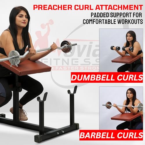 Image of TITAN-X 8-in-1 Multi-Functional Adjustable Gym Bench with Preacher Curl, Incline /Flat /Decline Positions & Heavy-Duty Steel Frame for Complete Home Workout