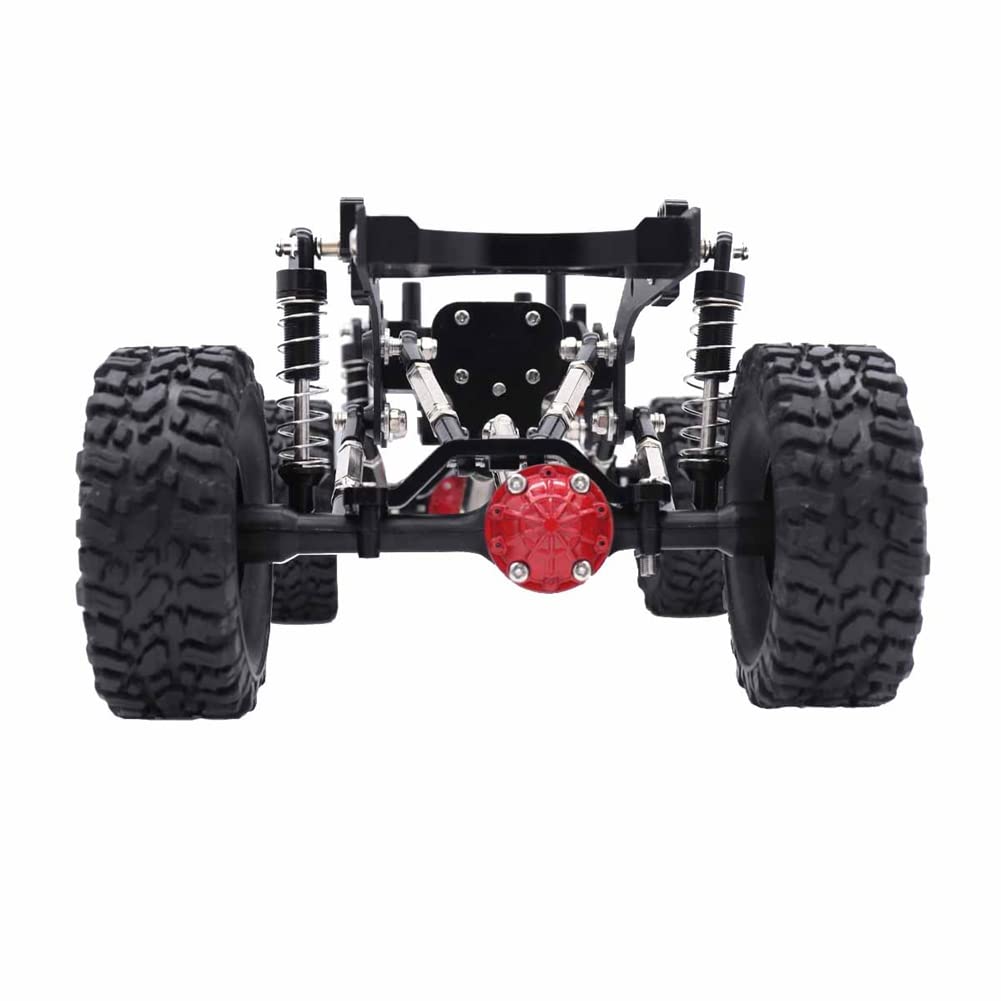 Metall-Vorder- und Hinterachsen-Set für C14 C24 C34 C44 B14 B24 1/16 RC Car Upgrades Teile ZubehöR, Schwarz