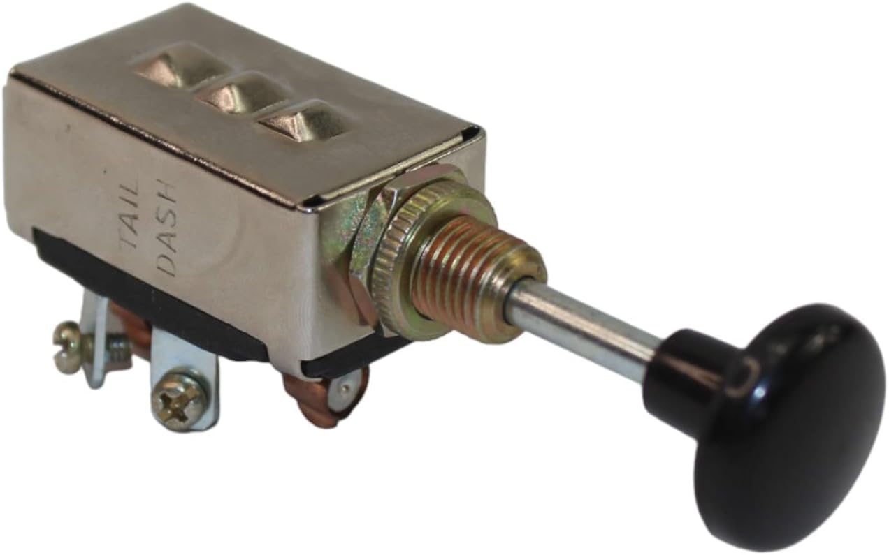 Universal 3-Position Fused Push/Pull Starter & Light Switch Fits International Ford John Deere Allis Chalmers Case Cockshutt Tractor AF687R AB2687R VT2108 VTA2683 VTA3163