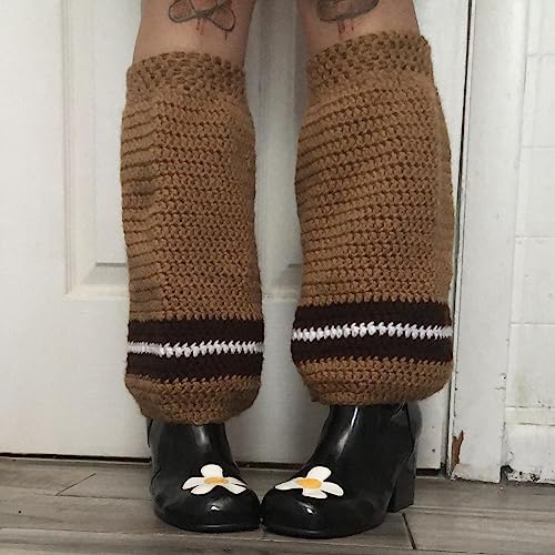 Image of SOLILOQUY Women Y2K Knit Leg Warmer Cute Strawberry Knee High Socks Kawaii Aesthetic Boot Cuffs Cover Lolita Knit Long Socks