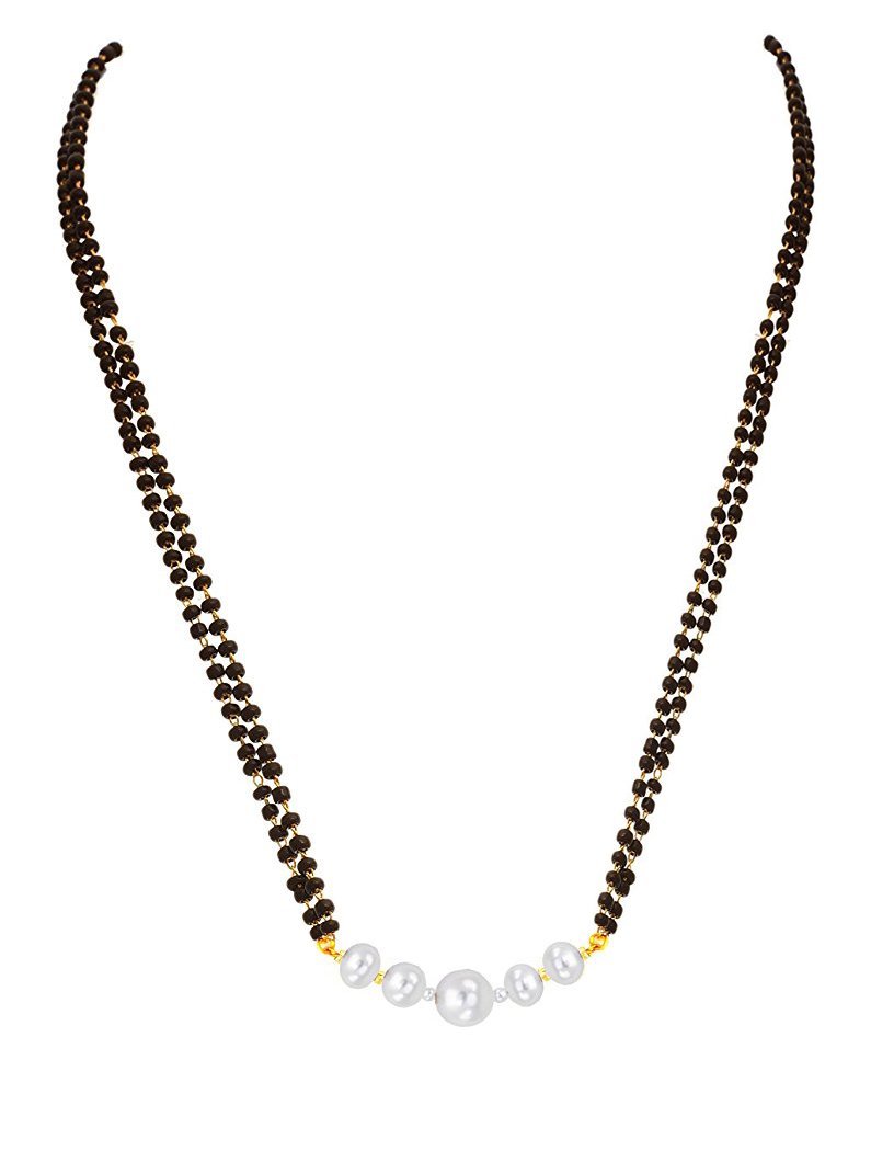 Bfc White Gold Black Pearl Copper Mangalsutra For Women (B078M2LKRQ) Amazon Price History, Amazon Price Tracker