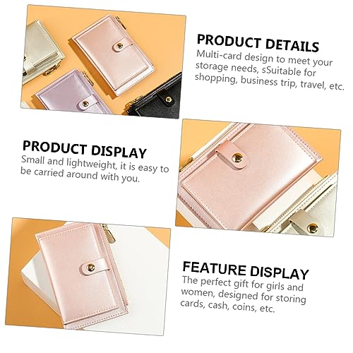 Homoyoyo 1pc Pu Leather Zipper Purse Card Slots Lightweight Creative Money Wallet for Women Pearlized Finish for Organizing and Cards2