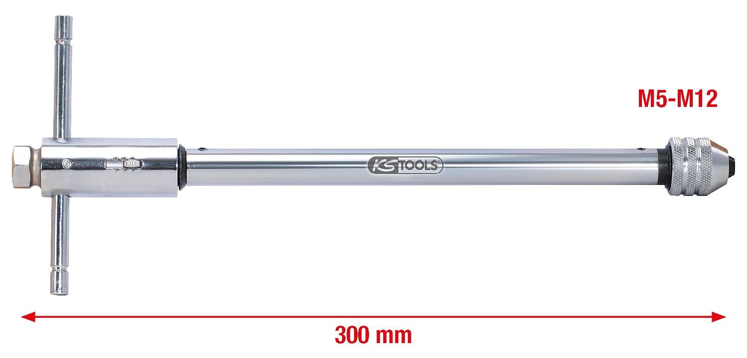 KS TOOLS 331.0675 Porte taraud réversible à cliquet M5-12 Gris