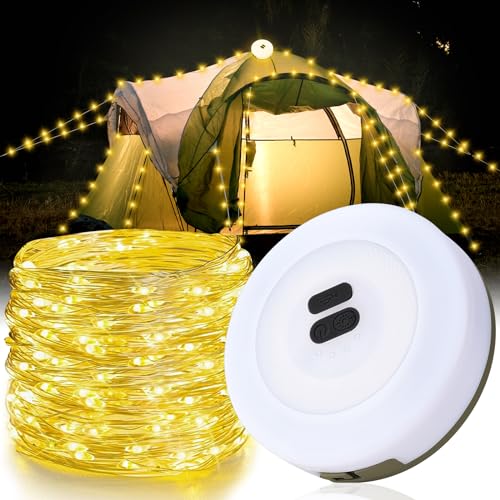 Lichterkette Campingleuchte flintronic Camping Lichterkette, 2-in-1 USB Wiederaufladbare Outdoor-Lichterkette (10m), Campinglampe, Tragbare Camping-Lichter für Outdoor Camping Hof Dekor