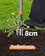 HAUSPROFI Unkrautstecher mit Stiel Teleskop (Länge 91 CM-117 cm) + 50L Gartensack, Unkrautausstecher mit 4 Edelstahl Krallen, Automatisches Zurückspungsdesign