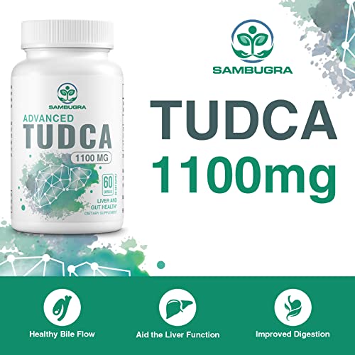 Sambugra TUDCA Liver Supplements 1100mg, 3rd Party Tested Ultra Strength Bile Salt TUDCA Supplement, Liver Support for Detox Cleanse and Repair, 60 Capsules - Thumbnail 3