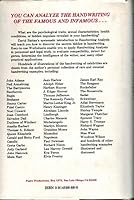 Handwriting Analysis: A Guide to Personality 0914598880 Book Cover