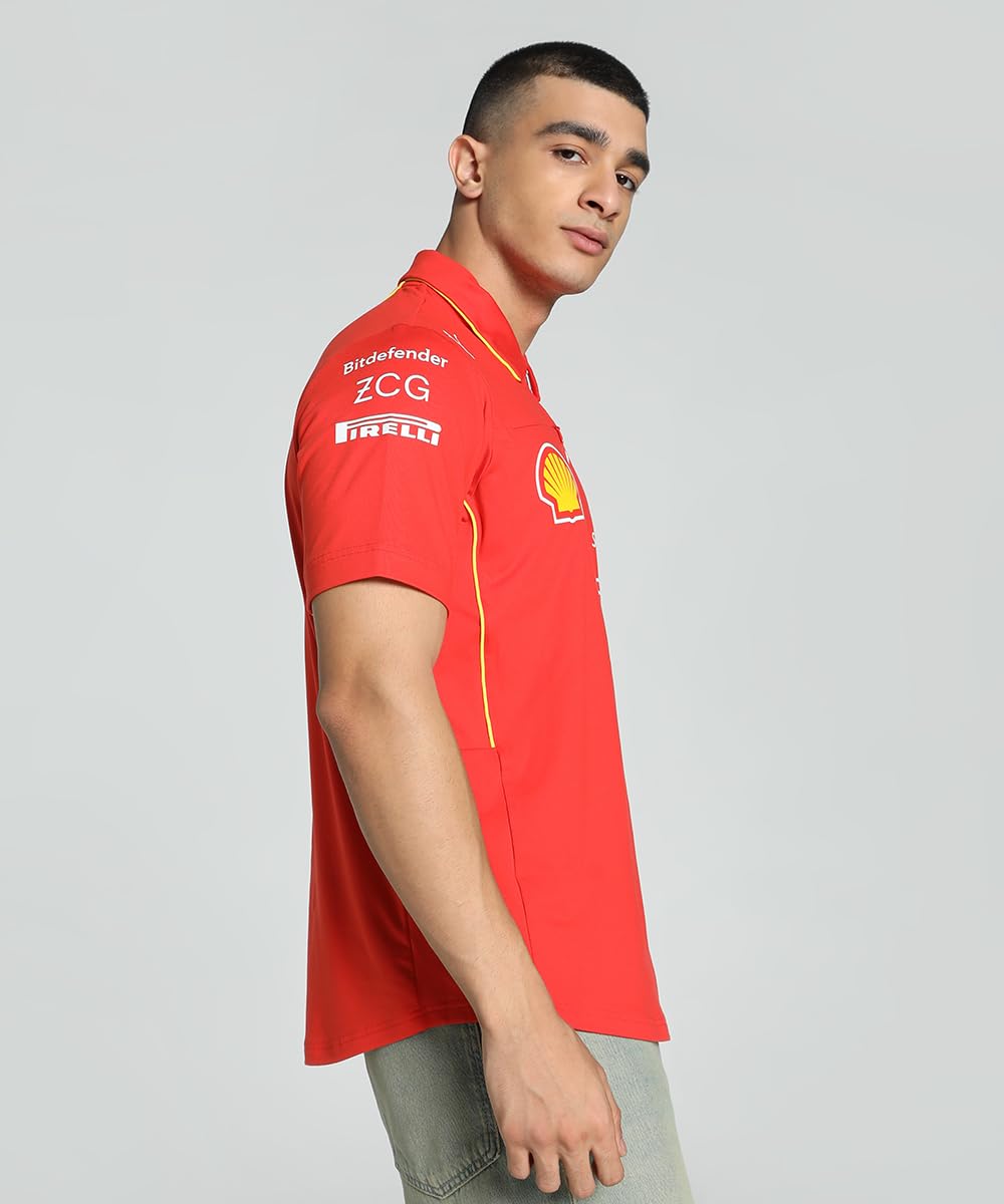 Polo del Equipo Profesional Scuderia Ferrari 2024 para Hombre - Rojo