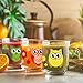 Imagen de Glasmark KROSNO 1992 Set De 6 Tazas Para Niños Con Motivo De Búho Capacidad De 220 ml Taza De Leche Agua Jugo Con Asa Verde x 2 Amarillo x 2 Naranja x 2