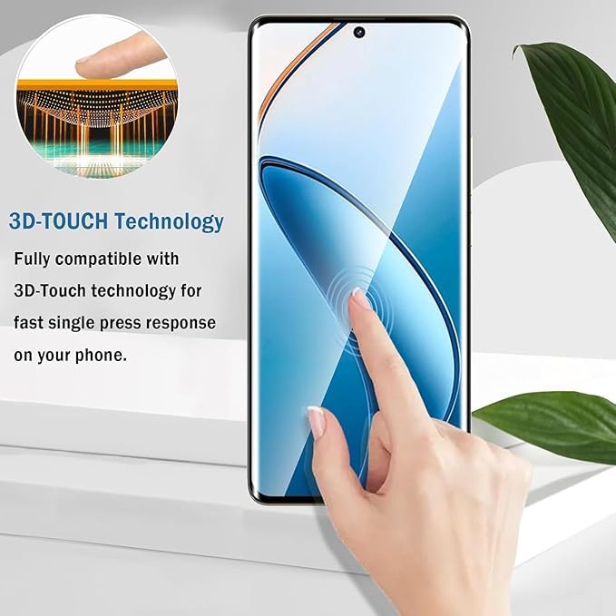 Image of {PACK OF 1) Premium Original UV Curved Full Screen Protector Tempered Glass For Realme P1 Pro With 3D Curved Full Screen Coverage And Installation Kit and Easy Installation Kit