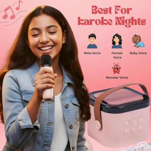 Image of Toy Karaoke Mic with Speaker for Kids | Portable Singing Microphone Toy for Boys & Girls | Wireless Mike with Built-in Speaker | Birthday Gift for Kids Singing and Stage Play | Multicolor