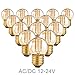 Produktbild G40 LED Filament Mini Globe Glühbirne 1 W Niederspannung AC/DC 12-24 V Ultra Warmweiß 2200K Amber Glow 10 W Ersatzäquivalent - E27 Kandelaberbirnen - Nicht dimmbar -15Pack