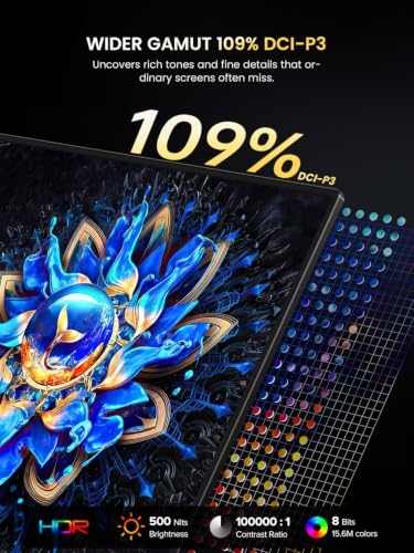 Image of UPERFECT 13.3 inch 4K OLED Portable Monitor, 109% DCI-P3, 500 Nits Display | 3840x2160 UHD, 1ms Response, Ultra-Slim Aluminum Design, USB-C External Screen for Laptop, Gaming & Travel