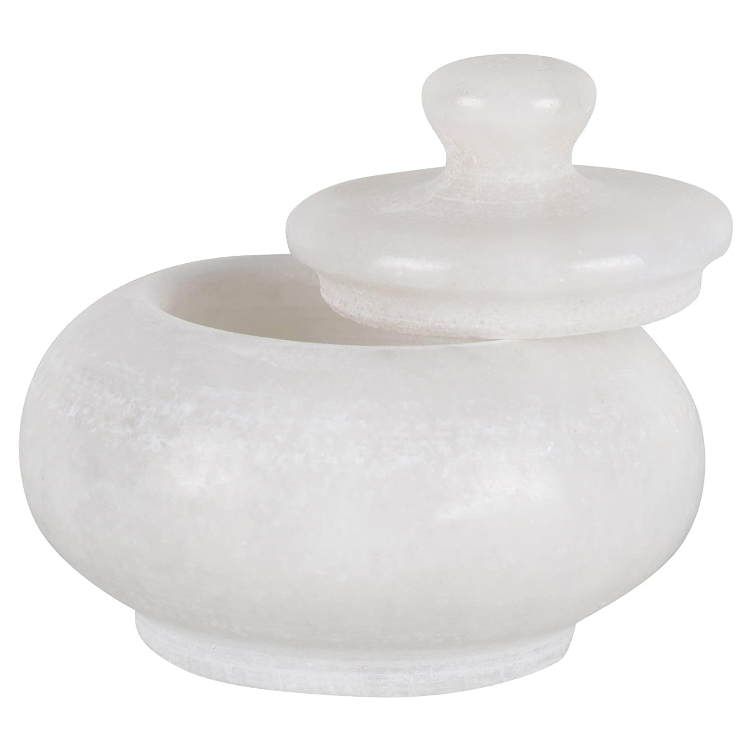 PRIME HOMES White Marble Round Kumkum Box, Sindoor Dani, Traditional Storage Container (3 Inch)-image-3