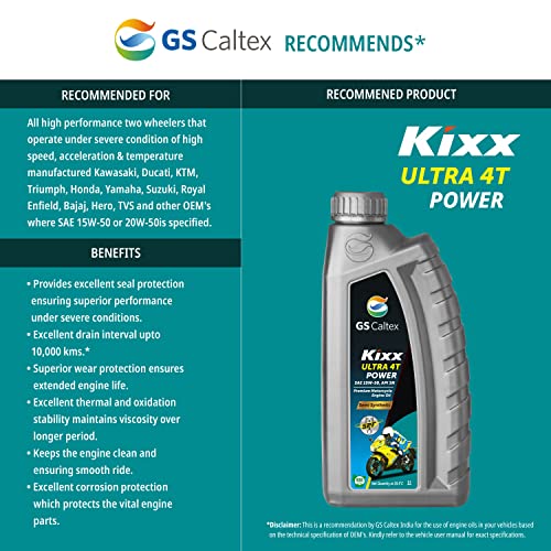 Image of Kixx ULTRA 4T POWER Bike Engine Oil SAE 15W-50, JASO MA2 (1L)
