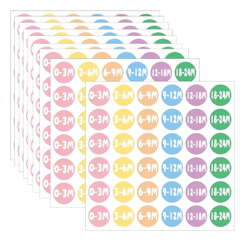 YEWROXY Baby Clothes Size Stickers image