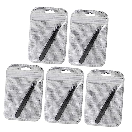 PartyKindom Professional Eyebrow Clip Tweezers 5pcs Stainless Steel Set Compact Lightweight Easy to Use for Home or Travel