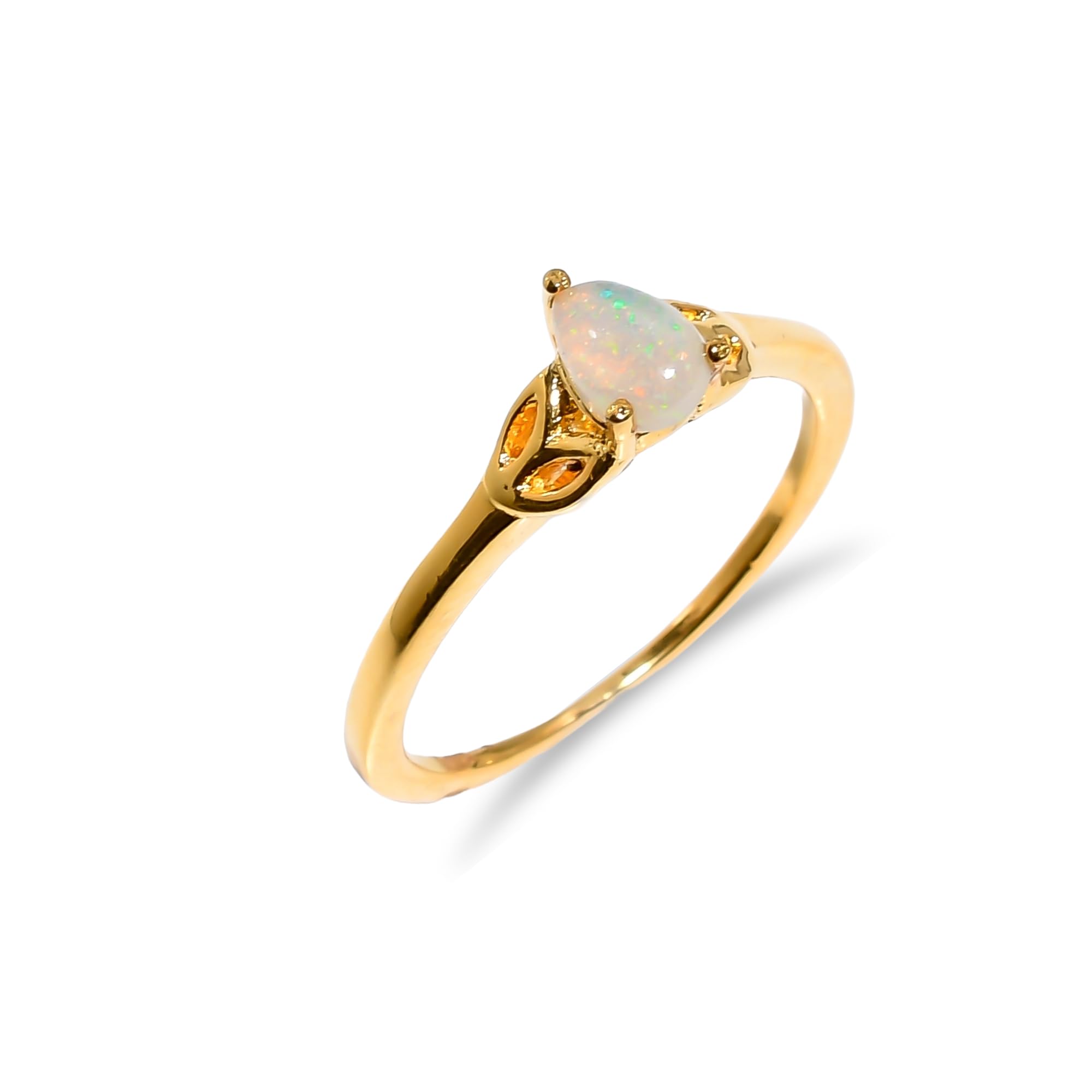 Bague opale véritable et argent sterling 925 de haute qualité