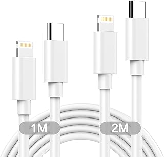 USB C to Lightning Cable 1M+2M 2Pack [MFi Certified], Fast iPhone Charger Cable USB C iPhone Cable Fast Charging Lightning Cable USB C Charger Cable Lead Wire for Apple iPhone 14 13 12 11 Pro Max/Mini