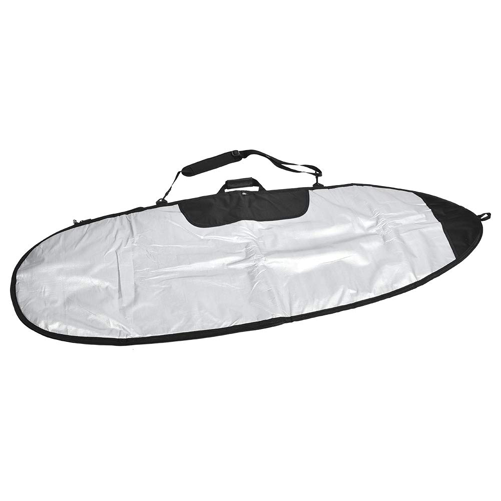 Qqmora Funda Protectora para Tabla de Surf con Cremallera Elegante y Ligera para Tablas de Surf Poliéster Negro 6.0 6.4
