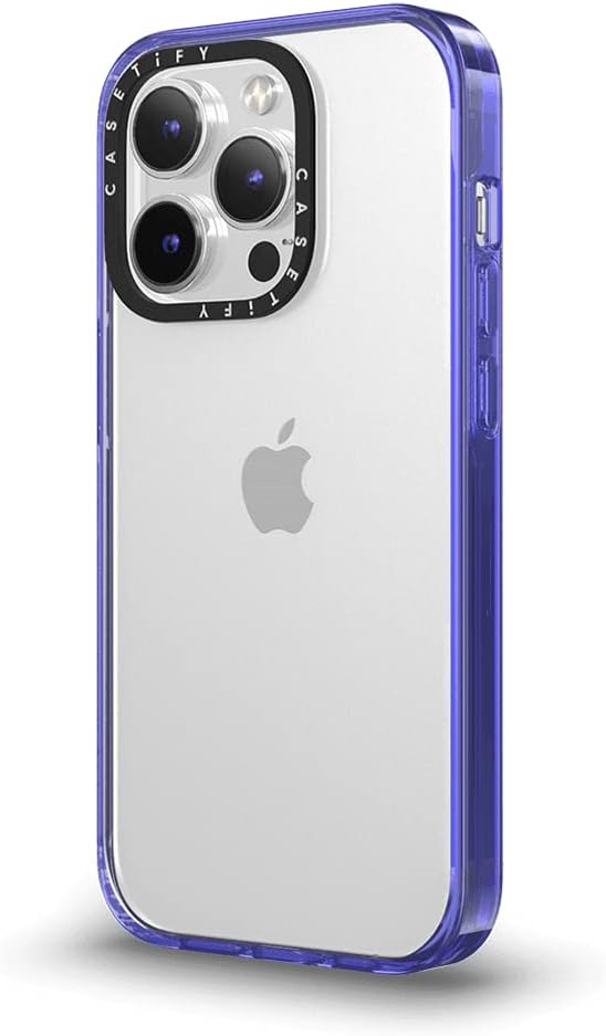 CASETiFY Compact iPhone 14 Pro Case [2X Military Grade Drop Tested / 4ft Drop Protection] - Disco Magic - Peri Purple - Image 2