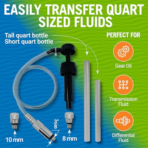 Image of Lower Unit Gear Oil Pump, Quart Bottle Lube Transfer, Marine Transmission | Fluid, Rear Differential Service, Boat Winterizing Kit