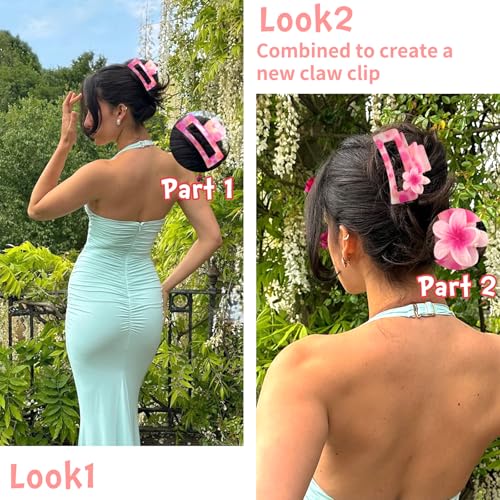 GQLV Hair Claw Clips for Women Girls,3PCS Big Claw Clips for Thick Thin Hair Claws,6PCS Sm - image 2