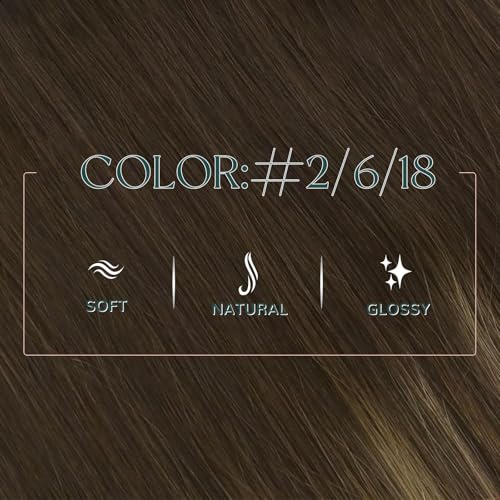 Image of Easyouth Hair Extensions Sew in Ombre 20 Inch Sew in Extensions Real Human Hair Dark Brown Ombre To Chestnut Brown Mix Ash Blonde Straight Hair Extension Weft for Thinning Hair 100G