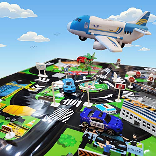 image for Mr.baby Toy Airplane Set, 3+Year Old Boy and Girl Transport Cargo Airp