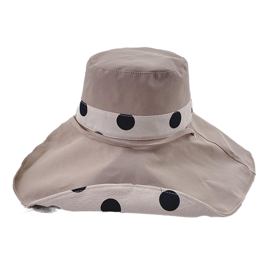 Chapeau de soleil à pois pliable idéal pour les vacances à la plage - 2