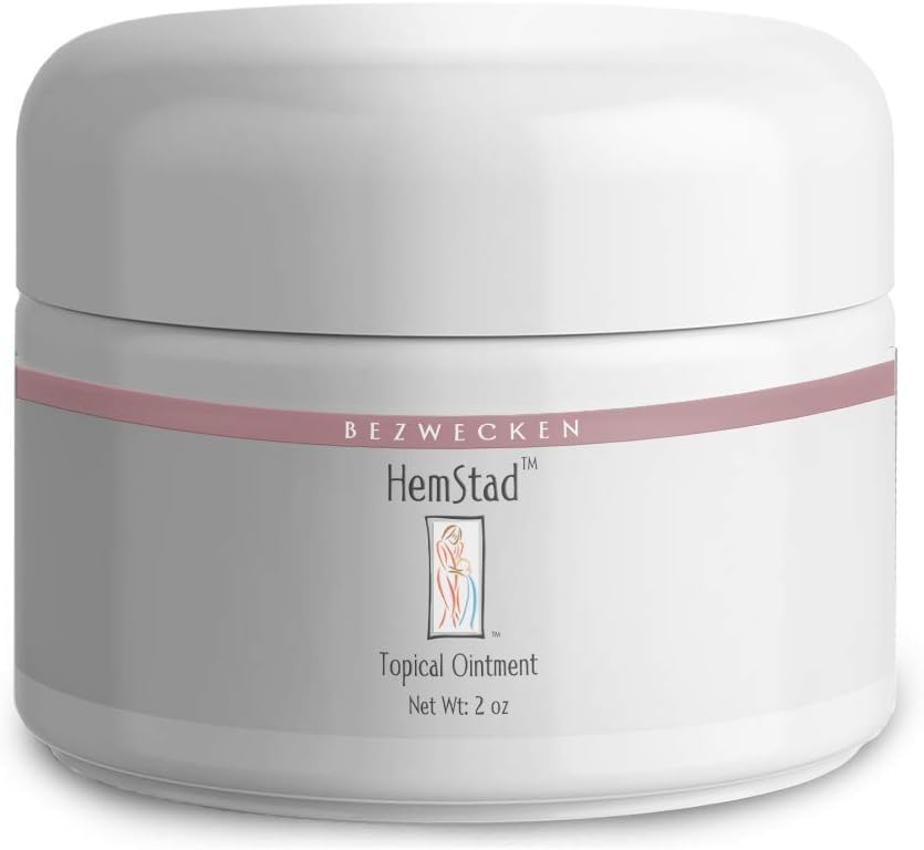 Bezwecken - HemStad - 2oz Crème - Professionally Formulated Hemorrhoid Relief - Safe, Natural, Paraben Free - 30 Day Supply