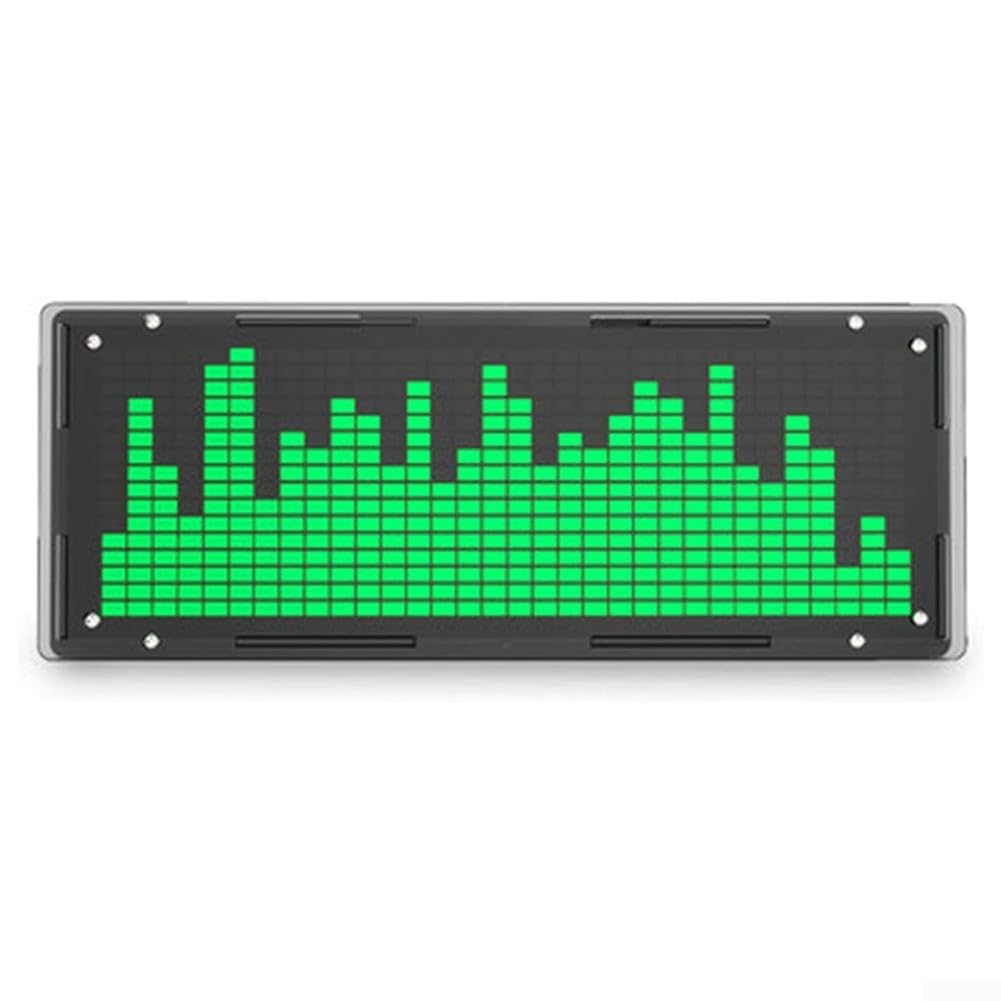 DIY LED-Musikanalysator-Set mit 8 Anzeigemodi, FFT-Audio-Visualizer-Board, einstellbare Helligkeit, Wecker und Display für Stereoanlage, rot, blau, grün (weiß)
