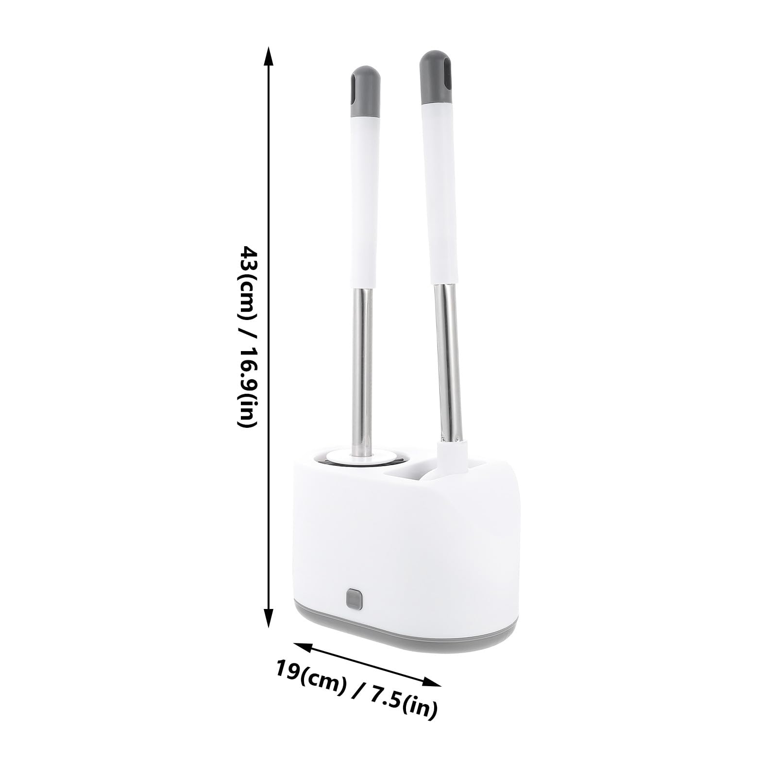 SUPVOX Juego de Cepillo de Baño y Base Estable Blanco Diseño Montado en Pared para Limpieza Profunda y Multifuncional del Inodoro