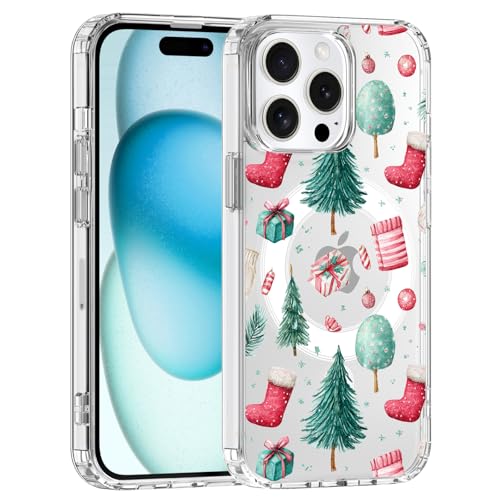 Coque iPhone 15 Pro Max MagSafe anti-jaunissement Noël