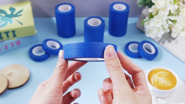 Image of Gilprop 25 Rolls Blue Painters Tape Bulk Blue Masking Tape 0.7 Inch x 22 Yard (550 Total Yards) Adhesive Masking Scribing painting supplies for Walls Kitchen Home DIY Artist Craft Arts