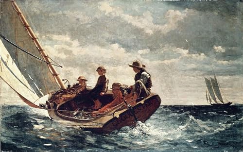 Tableau Winslow Homer Un bon vent affiche vintage d'art mural 60x90cm