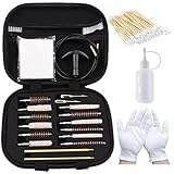 Pistol Cleaning Kit Universal Gun Cleaning Handgun Kits 9mm.22 .357 .38/ .40 .45 Caliber with Bronze