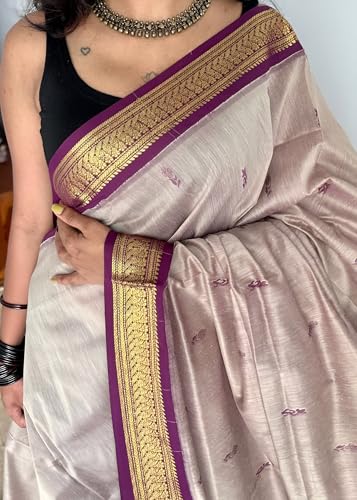 Image of South Cotton Gadwal Saree for Women | Celebrity Inspired Traditional Ethnic Wear | Chettinad & Kalyani Cotton Sarees | Soft Cotton Saree with Blouse Piece