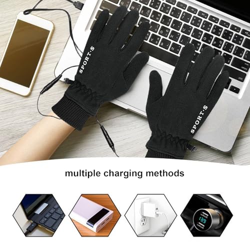 Gants chauffants électriques hiver imperméables pour vélo et running