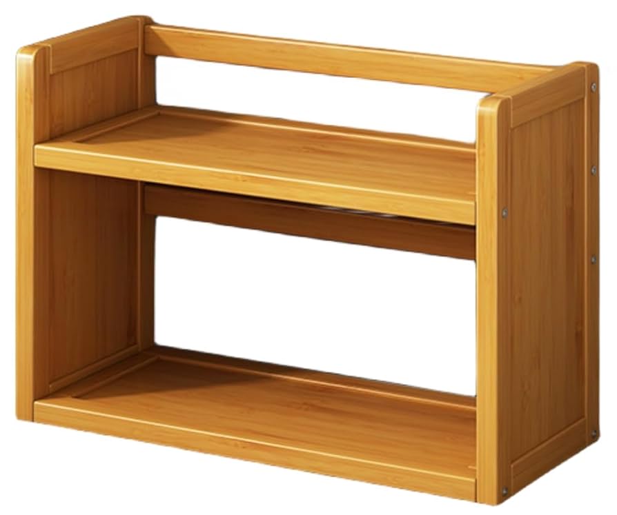 Amazon.co.jp: Lake key 学習机 上置き棚 タンス上に置く棚 竹製