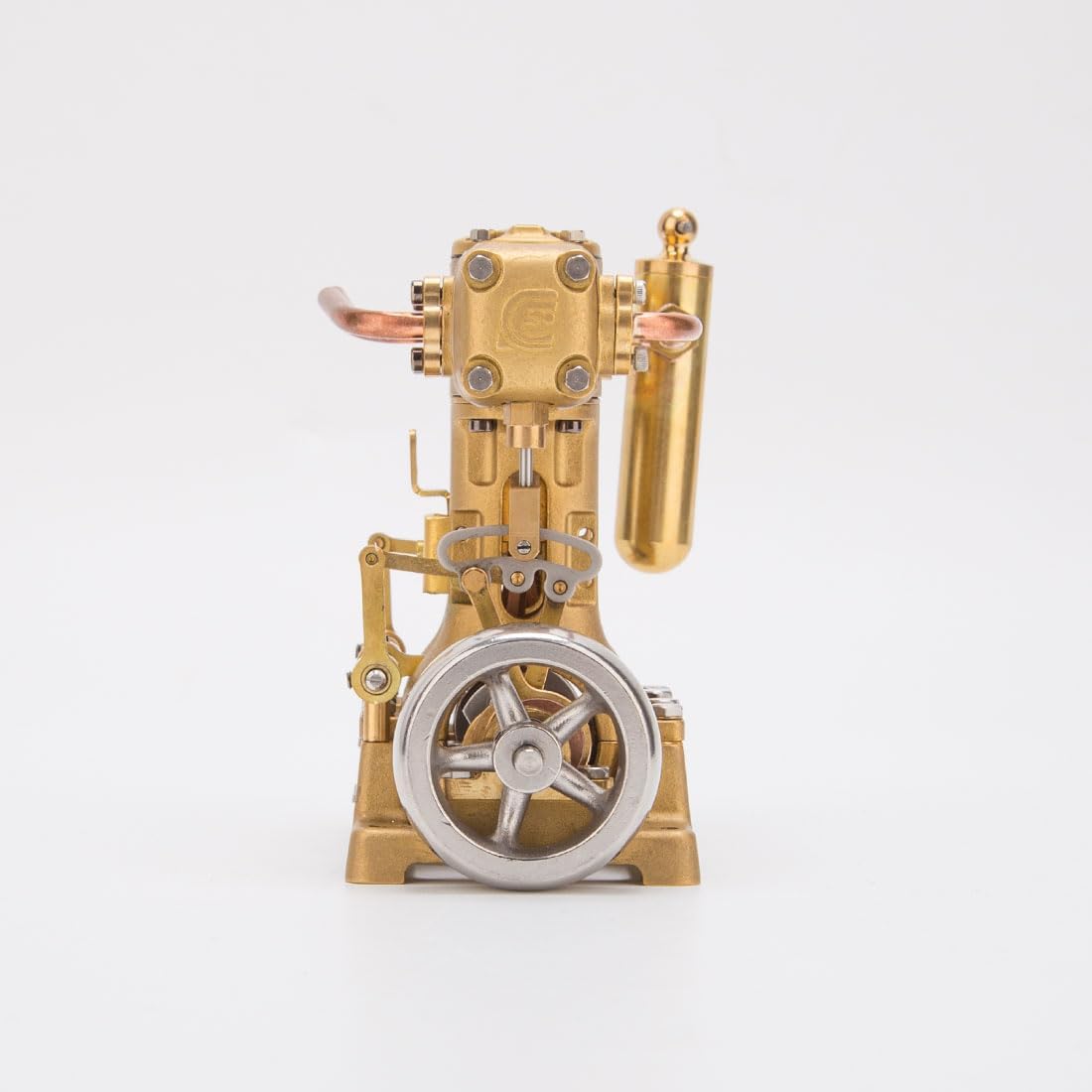 RW-L2 Mini Steam Engine, Inline Double Cylinder Reciprocating Steam Engine Model for 70-130cm Steamships (Forward and Reverse Rotation/Without Boiler)