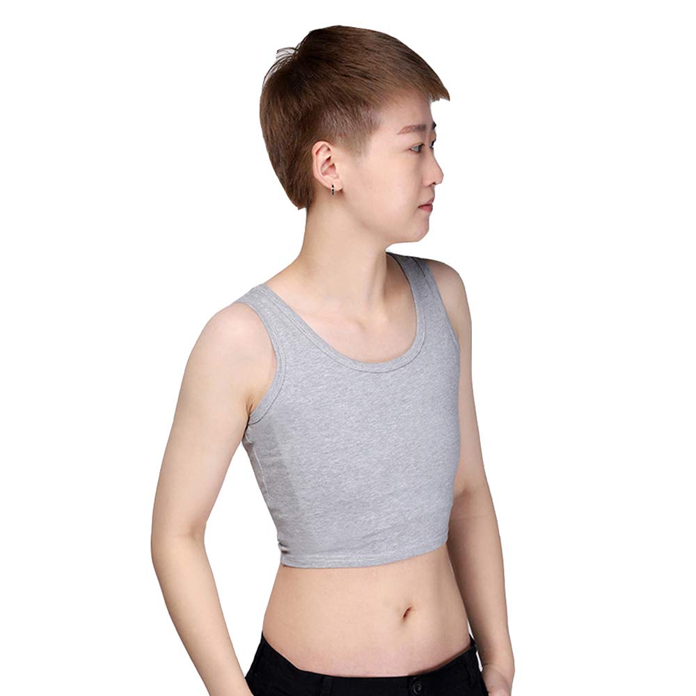 Women Hook Vest Top Lesbian Chest Tomboy Slim Fit Straps Tank Sports Bra Chest Binders