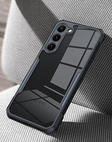 Image of Samsung Galaxy S23 Case - Clear Beatle Slim Phone Case with Hard PC Back, Soft TPU Edges, Hinge, Non-Yellowing, Shockproof Protective Cover for S 23 5G (S-23)