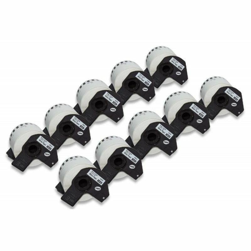 AFTERTECH 55224 10 ROTOLI ETICHETTE COMPATIBILI 54mm x 30.48m CONTINUO QL500 QL570 DK55224
