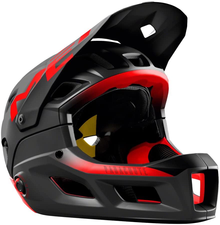 MET Parachute MCR MIPS Helmet, Black Red, Small
